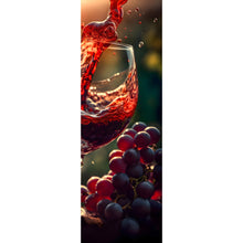 Lade das Bild in den Galerie-Viewer, Leinwandbild Edles Weinglas mit frischen Trauben Panorama Hoch