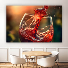 Lade das Bild in den Galerie-Viewer, Acrylglasbild Edles Weinglas mit frischen Trauben Querformat