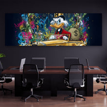 Lade das Bild in den Galerie-Viewer, Leinwandbild Eindrucksvolle Ente in einem Luxusauto Panorama