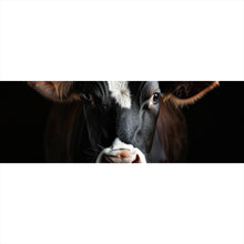 Lade das Bild in den Galerie-Viewer, Acrylglasbild Eindrucksvolle Nahaufnahme einer Kuh Panorama