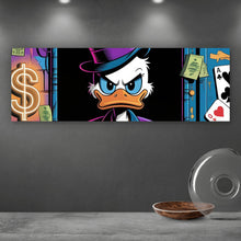 Lade das Bild in den Galerie-Viewer, Poster Eindrucksvolles Entenmotiv mit Geldsymbolen Panorama