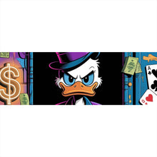 Lade das Bild in den Galerie-Viewer, Acrylglasbild Eindrucksvolles Entenmotiv mit Geldsymbolen Panorama