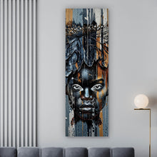 Lade das Bild in den Galerie-Viewer, Acrylglasbild Eindrucksvolles Frauengesicht Panorama Hoch