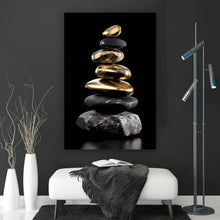 Lade das Bild in den Galerie-Viewer, Acrylglasbild Elegante gestapelte Steine Hochformat