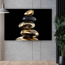 Lade das Bild in den Galerie-Viewer, Acrylglasbild Elegante gestapelte Steine Querformat