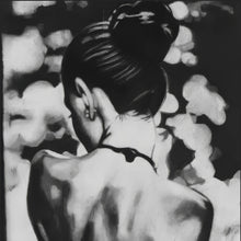 Lade das Bild in den Galerie-Viewer, Spannrahmenbild Elegante Silhouette einer Frau Quadrat