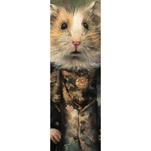 Lade das Bild in den Galerie-Viewer, Spannrahmenbild Eleganter Hamster in viktorianischer Kleidung kunstvoll gemalt Panorama Hoch