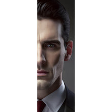 Lade das Bild in den Galerie-Viewer, Poster Eleganter Mann und Sportwagen vor moderner Architektur Panorama Hoch