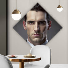 Lade das Bild in den Galerie-Viewer, Poster Eleganter Mann und Sportwagen vor moderner Architektur Raute