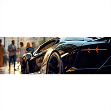 Lade das Bild in den Galerie-Viewer, Leinwandbild Eleganter Sportwagen in der Stadt Panorama