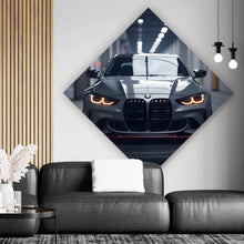 Lade das Bild in den Galerie-Viewer, Leinwandbild Eleganter Sportwagen in moderner Tiefgarage Raute