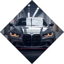 Lade das Bild in den Galerie-Viewer, Spannrahmenbild Eleganter Sportwagen in moderner Tiefgarage Raute