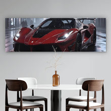 Lade das Bild in den Galerie-Viewer, Poster Elegantes Auto bei Nacht in der Stadt Panorama