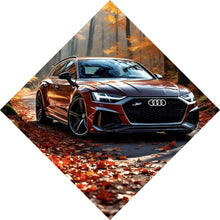 Lade das Bild in den Galerie-Viewer, Leinwandbild Elegantes Auto in herbstlicher Waldlandschaft Raute