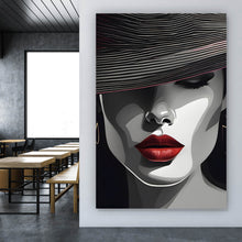 Lade das Bild in den Galerie-Viewer, Poster Elegantes Frauengesicht Grafikdesign Hochformat