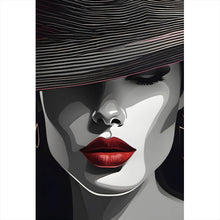 Lade das Bild in den Galerie-Viewer, Poster Elegantes Frauengesicht Grafikdesign Hochformat