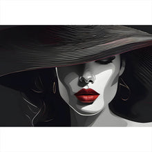 Lade das Bild in den Galerie-Viewer, Poster Elegantes Frauengesicht Grafikdesign Querformat