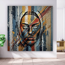 Lade das Bild in den Galerie-Viewer, Spannrahmenbild Elegantes Gesichtsporträt einer Frau No.2 Quadrat