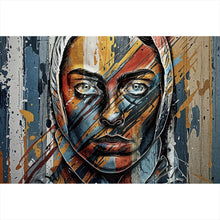 Lade das Bild in den Galerie-Viewer, Leinwandbild Elegantes Gesichtsporträt einer Frau No.2 Querformat