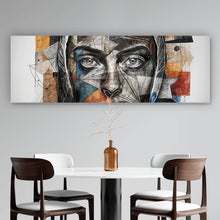 Lade das Bild in den Galerie-Viewer, Aluminiumbild Elegantes Gesichtsporträt einer Frau Panorama