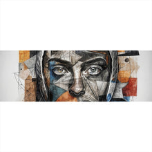 Lade das Bild in den Galerie-Viewer, Acrylglasbild Elegantes Gesichtsporträt einer Frau Panorama