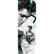 Lade das Bild in den Galerie-Viewer, Aluminiumbild gebürstet Elvis Presley in dynamischem künstlerischen Stil Panorama Hoch