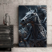 Lade das Bild in den Galerie-Viewer, Acrylglasbild Epische Schlacht mittelalterlicher Ritter Hochformat