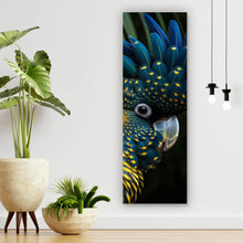 Lade das Bild in den Galerie-Viewer, Leinwandbild Exotischer Papagei mit beeindruckendem Federkleid Panorama Hoch
