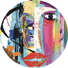Lade das Bild in den Galerie-Viewer, Aluminiumbild Face Abstract Art Kreis