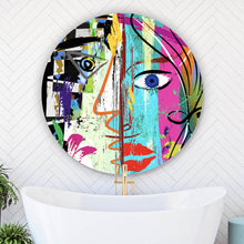 Lade das Bild in den Galerie-Viewer, Aluminiumbild gebürstet Face Abstract Art No.2 Kreis
