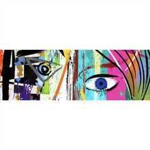 Lade das Bild in den Galerie-Viewer, Spannrahmenbild Face Abstract Art No.2 Panorama