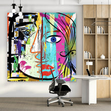 Lade das Bild in den Galerie-Viewer, Spannrahmenbild Face Abstract Art No.2 Quadrat