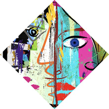 Lade das Bild in den Galerie-Viewer, Spannrahmenbild Face Abstract Art No.2 Raute