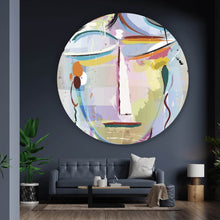 Lade das Bild in den Galerie-Viewer, Aluminiumbild gebürstet Face Abstract Art No.3 Kreis