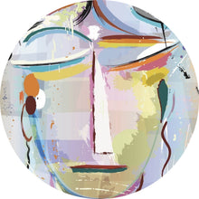 Lade das Bild in den Galerie-Viewer, Aluminiumbild gebürstet Face Abstract Art No.3 Kreis