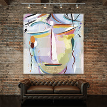 Lade das Bild in den Galerie-Viewer, Spannrahmenbild Face Abstract Art No.3 Quadrat