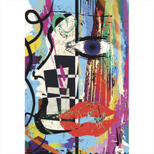 Lade das Bild in den Galerie-Viewer, Poster Face Abstract Art No.4 Hochformat