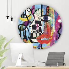 Lade das Bild in den Galerie-Viewer, Aluminiumbild gebürstet Face Abstract Art No.4 Kreis