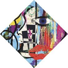 Lade das Bild in den Galerie-Viewer, Aluminiumbild gebürstet Face Abstract Art No.4 Raute