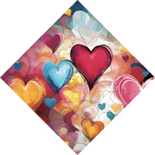 Lade das Bild in den Galerie-Viewer, Poster Farbenfrohe Herzen Collage Raute