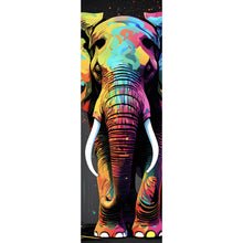 Lade das Bild in den Galerie-Viewer, Poster Farbenfroher Elefant Neon Abstrakt Panorama Hoch