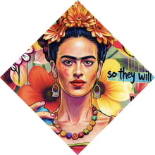 Lade das Bild in den Galerie-Viewer, Aluminiumbild Frida Flowers Pop Art Raute