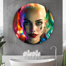 Lade das Bild in den Galerie-Viewer, Aluminiumbild gebürstet Farbenfrohes Portrait Harley Kreis