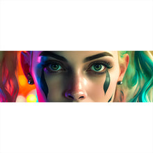 Lade das Bild in den Galerie-Viewer, Acrylglasbild Farbenfrohes Portrait Harley Panorama