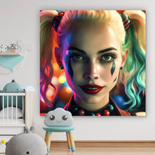 Lade das Bild in den Galerie-Viewer, Acrylglasbild Farbenfrohes Portrait Harley Quadrat