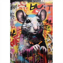 Lade das Bild in den Galerie-Viewer, Poster Farbiges Graffiti einer Maus Hochformat