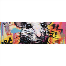 Lade das Bild in den Galerie-Viewer, Leinwandbild Farbiges Graffiti einer Maus Panorama