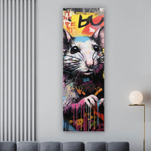 Lade das Bild in den Galerie-Viewer, Poster Farbiges Graffiti einer Maus Panorama Hoch