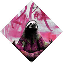 Lade das Bild in den Galerie-Viewer, Spannrahmenbild Faultier in einer meditativen Pose Raute