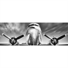 Lade das Bild in den Galerie-Viewer, Poster Flugzeug Schwarz Weiß Panorama